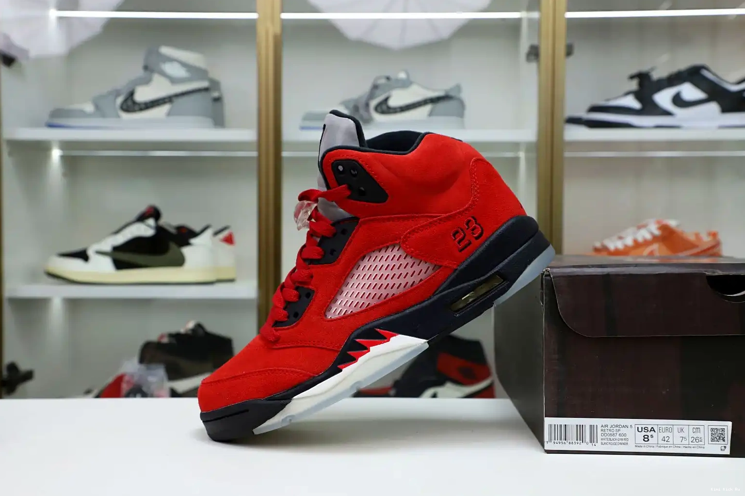BULL Kimikick JORDAN RED AIR RETRO RAGING 5 SUEDE 0705